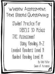 Mclass Trc Written Response Practice Using Reading A Z Level N Tpt