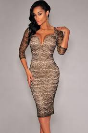 Womens Ladies Midi Mini Dress Party Evening Bodycon Pencil Lace Size 8 10 12 14 Black Lace Bodycon Dress Lace Dress With Sleeves Nice Dresses