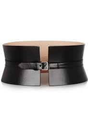 Black Wide Leather Waist Belt Alaia Accessories Leather Accessories Belt