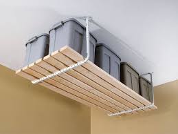 Build Ceiling Storage Unit Hyloft Ceiling Storage Racks Front View Photo 4 Diy Overhead Garage Storage Garage Ceiling Storage Overhead Garage Storage