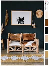 Modern Ranch An Ochre And Dark Teal Color Palette Western Home Decor Home Decor Ranch Decor