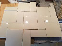 Brickweave Pattern With 6x6 And 3x6 Master Bath Flooring Tile Floor