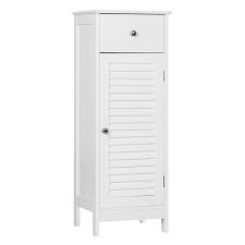 Wooden Storage Floor Cabinet With Drawer And Single Shutter Door For Bathroom Living Room White Walmart Com Bathroom Floor Storage Bathroom Floor Cabinets Bathroom Floor Storage Cabinet