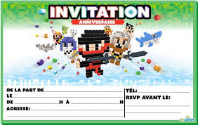 Invitation Anniversaire Qixels Avec Images Invitation Anniversaire Invitation Anniversaire Gratuite Invitation Anniversaire Garcon