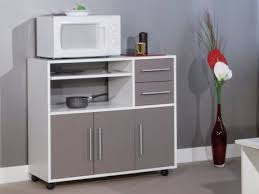 Desserte Micro Ondes Sur Roulettes Bertille Coloris Taupe Desserte Cuisine Buffet Cuisine Buffet Bas