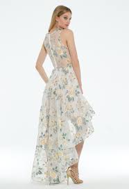 This Floral Cocktail Dress Is Garden Party Perfection With Its Embroidered Dress Style High Low Skirt An Gorgeous Dresses Prom Dresses Long Stunning Dresses