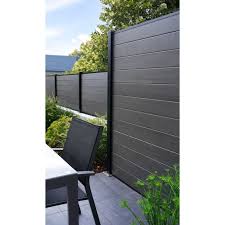 Poteau Modulable Concept Composite Idaho 90cm Anthracite Cloture Moderne Panneau De Cloture Design De Cloture
