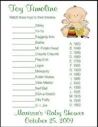 Toy Timeline Baby Shower Princess Baby Shower Games Baby Shower For Men