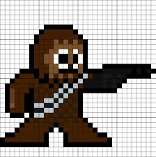 Chewbacca Perler Bead Pattern Melty Bead Patterns Star Wars Drawings Star Wars Crafts