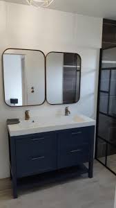 Meuble De Salle De Bains Kende L 120 X H 56 8 X P 45 Cm Bleu Oxford Kende Leroy Merlin Salle De Bain Meuble De Salle De Bain Leroymerlin Salle De Bain