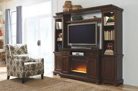 Porter 4 Piece Entertainment Center With Electric Fireplace Ashley Fur Entertainment Center Furniture Fireplace Entertainment Center Entertainment Wall Units