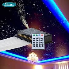 Diy Fibre Optic Star Ceiling With 5w 12v Dc Led 200pcs 0 75mm Fiber Optic Tails At 2m 20 Programs Remote Con Star Ceiling Star Lights On Ceiling Starry Ceiling