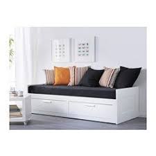 Brimnes Lit Banquette 2 Places Structure Blanc 80x200 Cm Cama Com Gavetas Sofa Cama Com Gavetas Cama Solteiro Com Gavetas