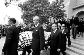 Jimmy Stewart At Gary Cooper S Funeral May 1961 Gary Cooper Hollywood Golden Age Of Hollywood