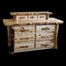 Aspen Lodge Accoutrement Log Dresser Log Bedroom Furniture Handmade Furniture Rustic Log Furniture