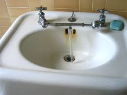 Look Combine Hot Cold Faucets On Old Sinks Old Sink Sink Bathroom Faucets