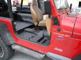 Who Needs Carpet Just Bedline The Interior And Install Drain Plugs Jeep Interiors Jeep Mods Jeep Tj