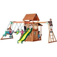 Swing N Slide Playsets Pine Bluff Swing Set Just Add 4x4 S And Slide Pb 8232 The Home Depot Cedar Swing Sets Wooden Swing Set Swing Set