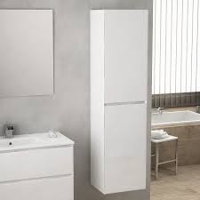 Colonne De Rangement Blanc Brillant 174 Cm Essentiel Rangement Salle De Bain Meuble Rangement Salle De Bain Colonne De Rangement