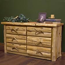 Cedar Lake Logger 6 Drawer Log Dresser Rustic Log Furniture Log Furniture Rustic Furniture