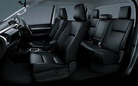 Hilux Double Cab Sr5 With Optional Leather Accented Interior Seating Shown Toyota Hilux Toyota Cars Nissan Navara