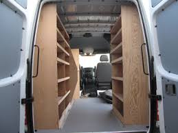 Wood Shelving Storage Sprinter Forum Van Shelving Sprinter Van Van Organization