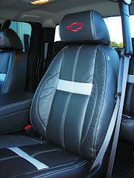 Custom Automotive Leather Interior With Silver Accents Chevy Silverado Package Clean Leather Seats Custom Seat Covers Chevy Avalanche