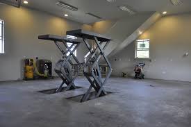In Floor Scissor Lift Install The Garage Journal Board Garage Decor Garage Lift Garage Design