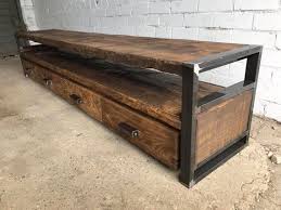 Industrial Media Console End Table Oak Tv Table Industrial Tv Table Industrial Table Industrial Furniture Rustic Furniture Industrial Furniture Rustic Industrial Furniture Vintage Industrial Furniture