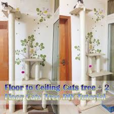 Floor To Ceiling Cats Tree 2 Floor Cats Tree Diy Tutorial 2 Floors Cats Tree Cat Tree Diy Diy Cats Tree Floor To Ce Diy Cat Tree Cat Tree Plans Cool Cat Trees