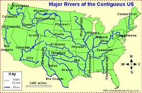Us Rivers Enchantedlearning Com Geography Map America Map Map Of Arkansas