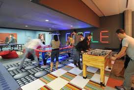 The Google Headquarter Is A Mixture Of Adventure Playground Youth Camp And Themed Restaurant Photo Google Office Workplace Cool Office