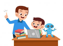 Parent Help Teach Kid Premium Vector Premium Vector Freepik Vector School People Kids Technology In 2020 Teaching Kids Kids Clipart Free Help Teaching