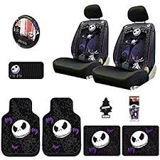 New Design 12 Pieces Nightmare Before Christmas Jack Skellington Car Truck Suv Seat Covers Floor Travel Size Products Car Interior Accessories Suv Seat Covers