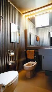 Corrugated Metal Walls In The Bathroom I Have This In My Shower It Is So Easy And Really When You Accent Acco Corrugated Metal Wall Bathroom Design Tin Walls