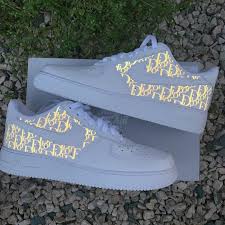Custom Sneaker Gb On Instagram Dior Reflective Custom Air Force 1 Worldwide Shipping Dm Customsneakersgb In 2020 Nike Air Shoes Custom Air Force 1 Sneakers