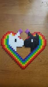 Unicorn Love Perler Hama Beads Design Melty Bead Patterns Perler Bead Patterns