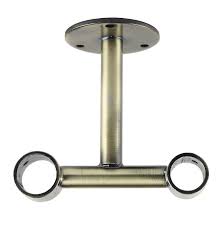 Double Ceiling Bracket For Curtain Rod Fits 1 Inch Front Rod And 3 4 Inch Back Rod Ceiling Curtain Rod Ceiling Curtains Curtain Brackets