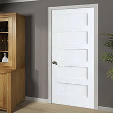 Kimberly Bay 36 In X 80 In White 5 Panel Shaker Solid Core Wood Interior Door Slab Dpsha5w36 The Home Depot Shaker Interior Doors Pine Interior Doors Doors Interior