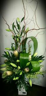 Whites Branches Greens Make A Stunning Arrangement Suitable For Funeral Home Or House Large Flower Arrangements Fresh Flowers Arrangements