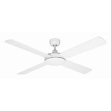 Mercator 130cm White 4 Blade Grange Ceiling Fan Ceiling Fan White Ceiling Fan Bedroom White Ceiling Fan