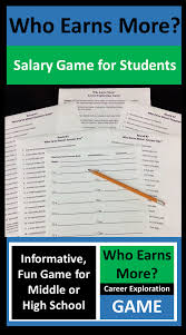 Career Salaries Game Activity For Students In 2020 Career Exploration Financial Literacy Lessons Education Lessons