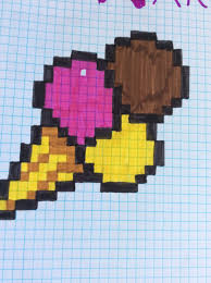 Pixel Art Ijsje Dessin Carreau Dessin Pixel Mini Dessin