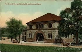 The Post Office And Bank North Easton Ma Postcard Post Office New England Fall Boston Neighborhoods