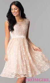 Knee Length Illusion Neckline Lace Homecoming Dress Homecoming Dresses Knee Length Knee Length Prom Dress Knee Length Dresses