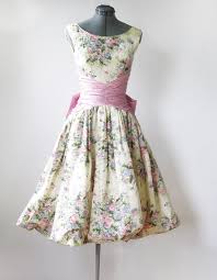 Vintage 50s Spring Garden Party Dress Garden Party Dress Beautiful Dresses Vintage Outfits