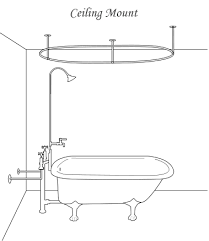 How To Install Clawfoot Shower Rod Clawfoot Curtain Bathroom Tub Shower Combo Clawfoot Tub Shower Clawfoot Tub Bathroom