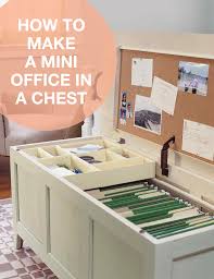 Mini Office In A Chest How To Office Organization Tips Home Office Organization Home Office Design