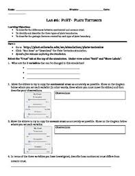 Lab 6 Phet Plate Tectonics Plate Tectonics Earth Science Teacher Plate Boundaries