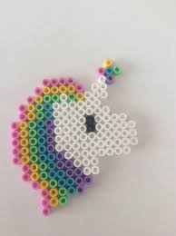 Hama Bead Rainbow Unicorn 18x15 Hama Beads Plantillas Hama Beads Llaveros Hama Beads